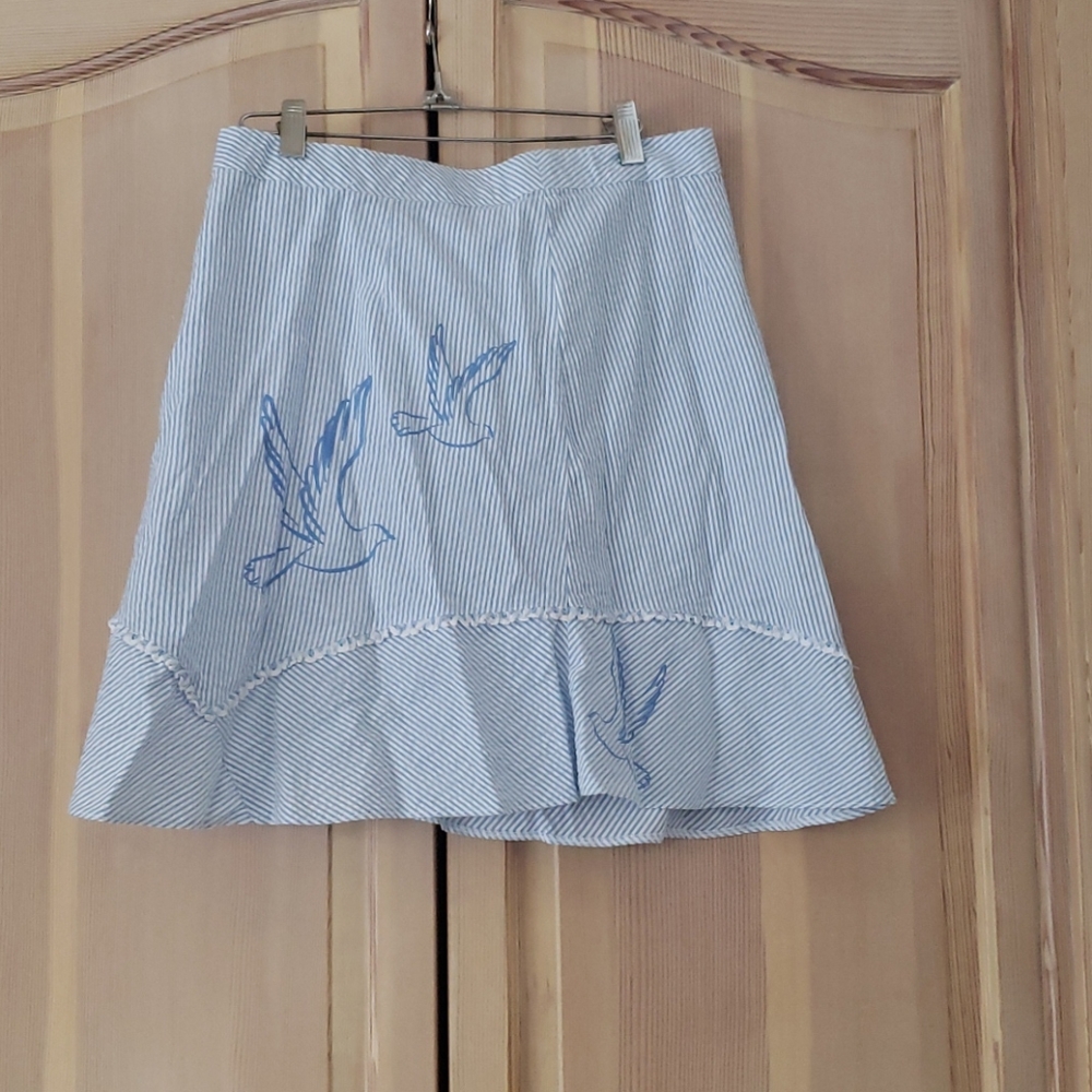 Light blue, slightly used skirt